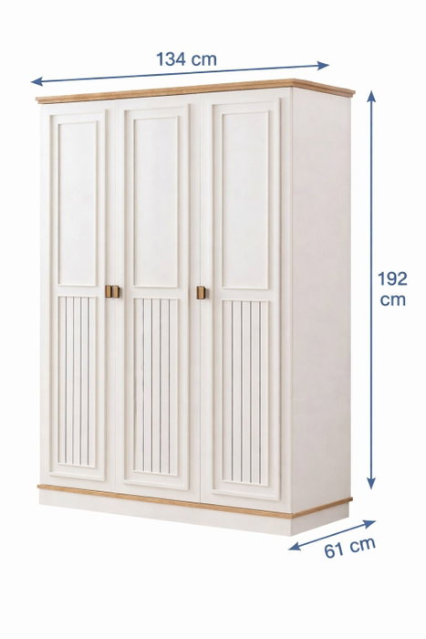 Hanah Home Zenit 3 Armario Crema claro Hanah Home Zenit 3 Armario Crema claro